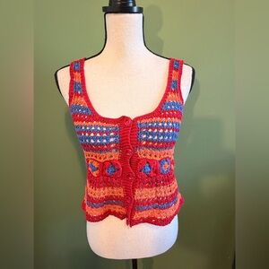 Zara Multicolor Crochet Crop Top- boho-romantic chick